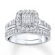 Vera Wang WISH Oval Diamond Ring 1-3/8 ct tw 14K White Gold
