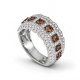 Crystal Ring Vanilla Titanium steel