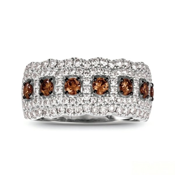 Crystal Ring Vanilla Titanium steel