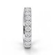 Crystal Wedding Band Round-cut Titanium steel