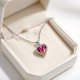 925 Sterling zinc Swarovski One Heart Pendant Necklace
