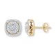 Crystal Earrings Round-cut Yellow Copper and zinc alloy
