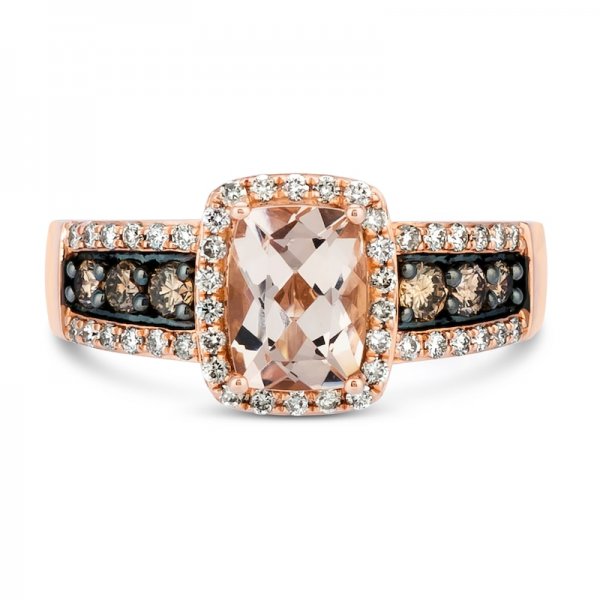 Morganite Ring Crystals Strawberry Copper and zinc alloy Strawberry