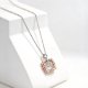 Two Tone Square Pendant Necklace